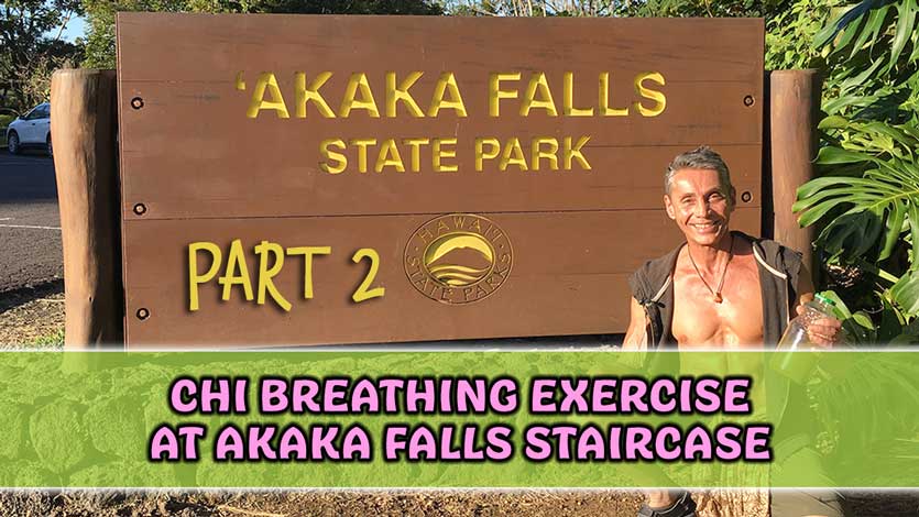 Chi Breathing Exercise at Akaka Falls Staircase Part 2