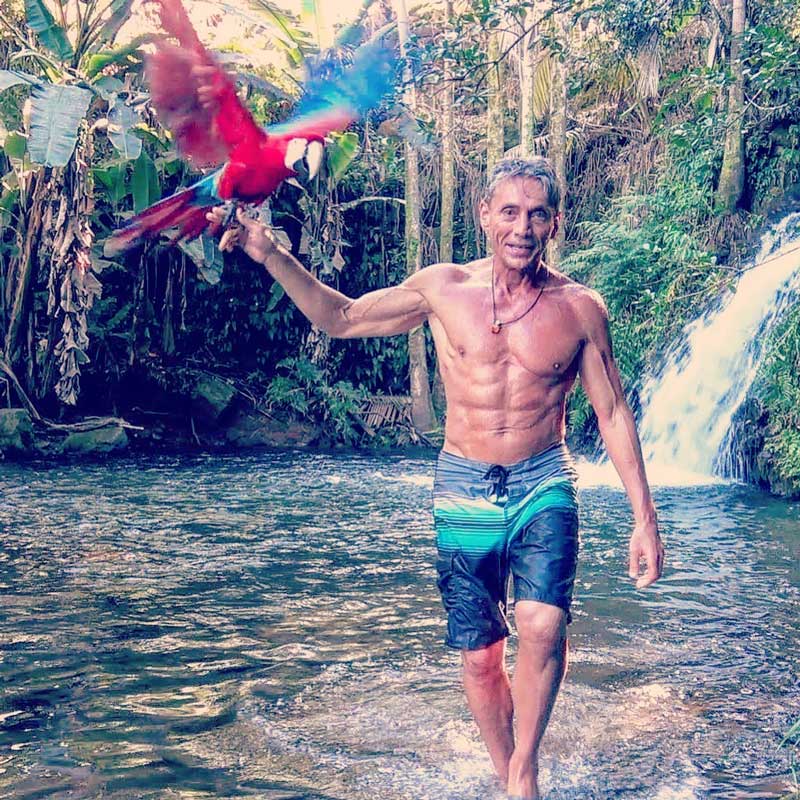 Robert Cassar and Hodie at the Earther Academy Waterfall