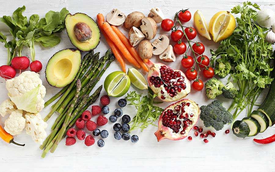 Selection of Vegetables, Fruits and Berries